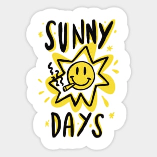 Sunny days smoking | sunny day | smoke | yellow Sticker